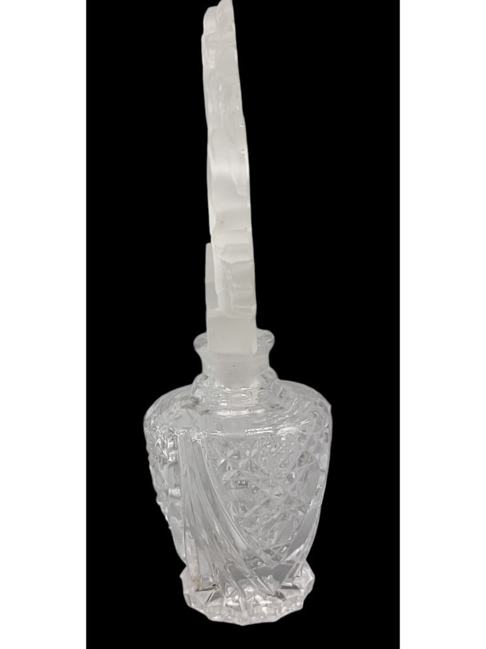 Lady Godiva Crystal Perfume Bottle Czechoslovakia Nude Horseback Stopper 1930s - Picture 8 of 16
